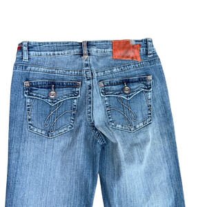 Worn Brand Handcrafted Jeans Women's Size 12 Inseam 32" Blue Denim Bootcut